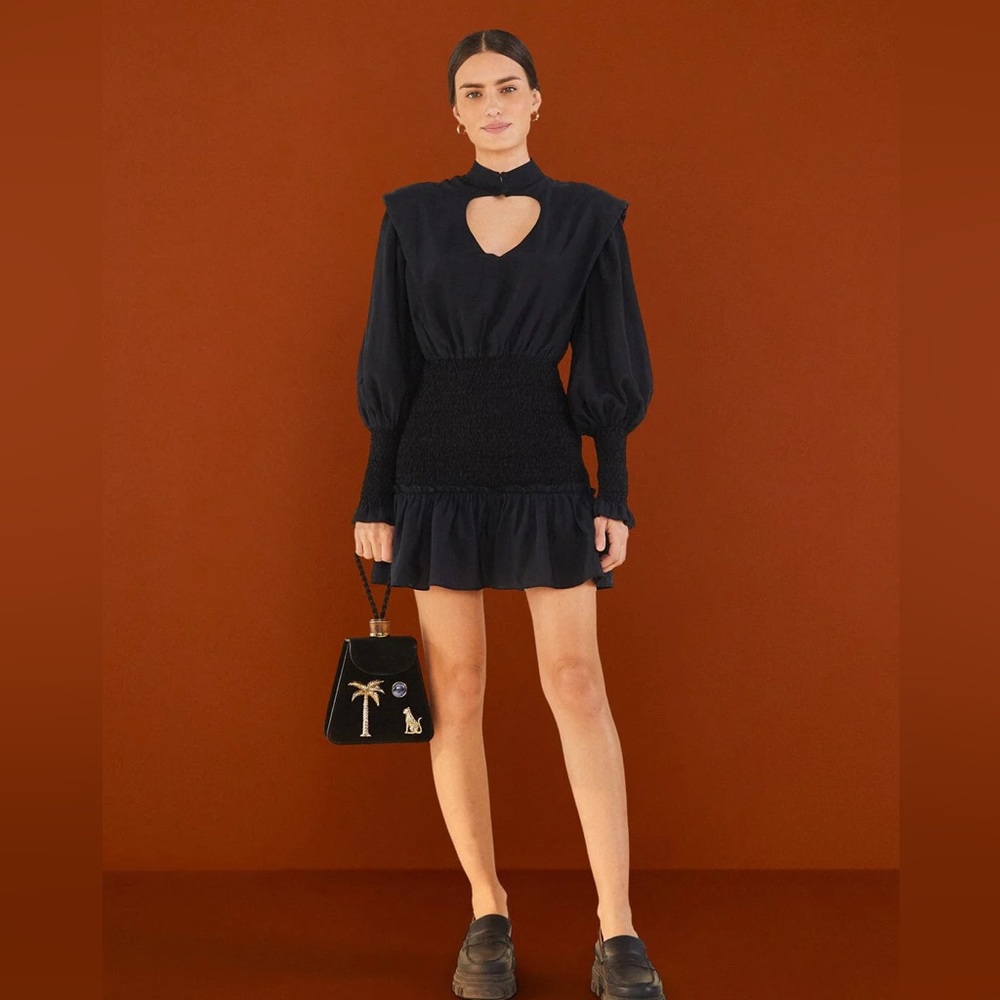 FARM RIO Heart Neckline Mini Dress